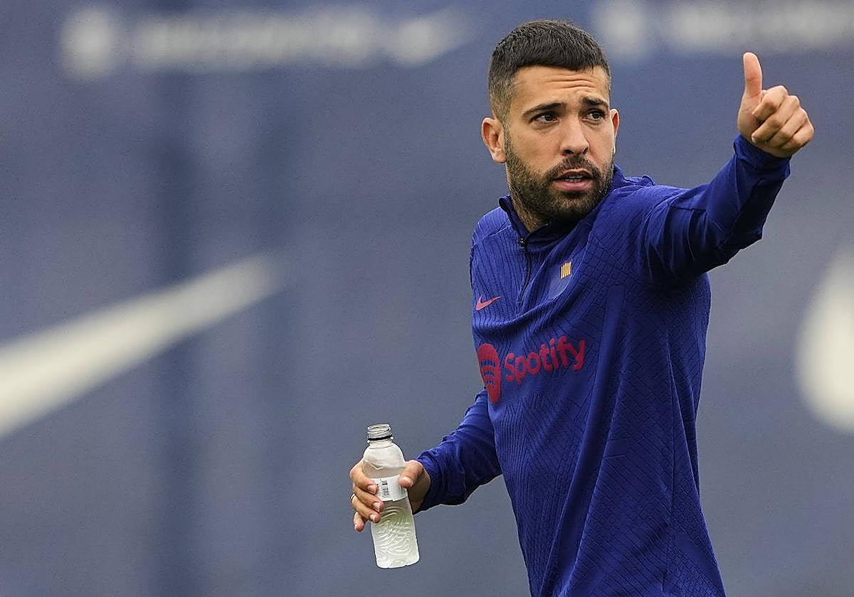 Jordi Alba, durante un entrenamiento