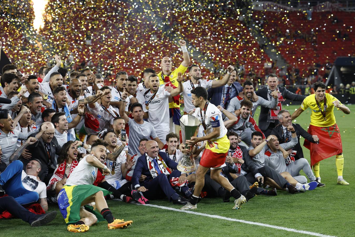 El Sevilla F.C. celebra su séptima Europa League en Budapest