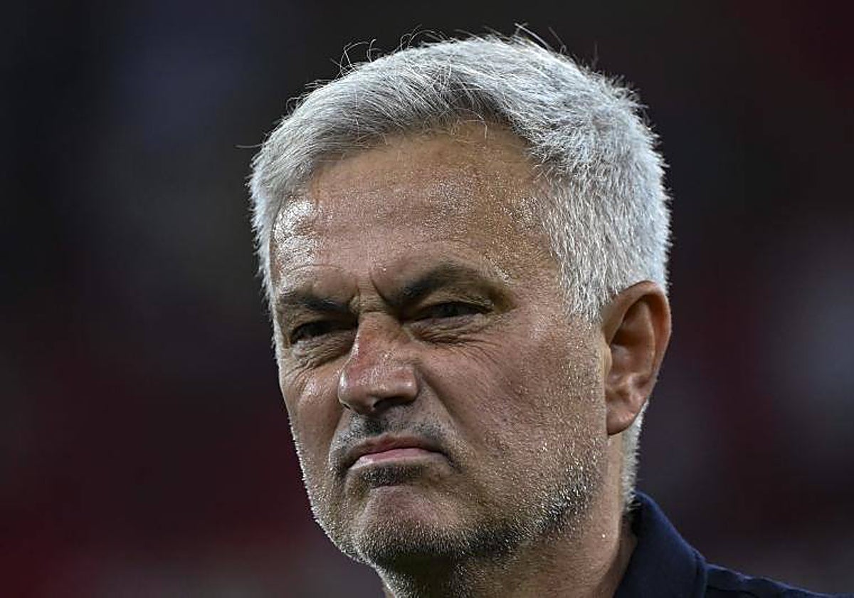 Jose Mourinho, en la final de Budapest ante el Sevilla