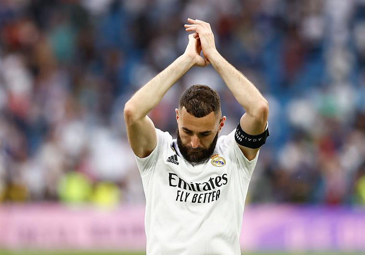 Karim Benzema durante su último partido como madridista, disputado el domingo ante el Athletic