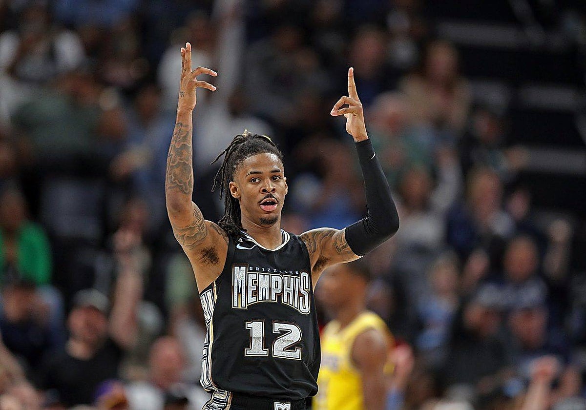Ja Morant, durante un partido con los Memphis Grizzlies