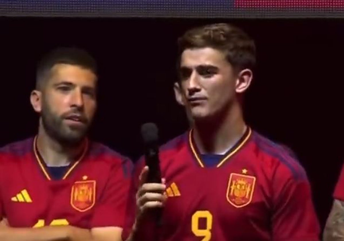 Gavi, durante su intervención en el Wizink Center