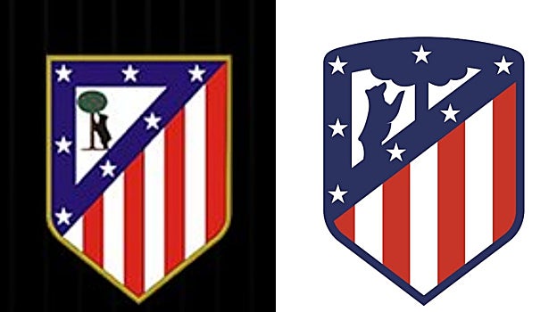 A la izquierda, el escudo tradicional. A la derecha el que el club introdujo en 2017 por mercadotecnia