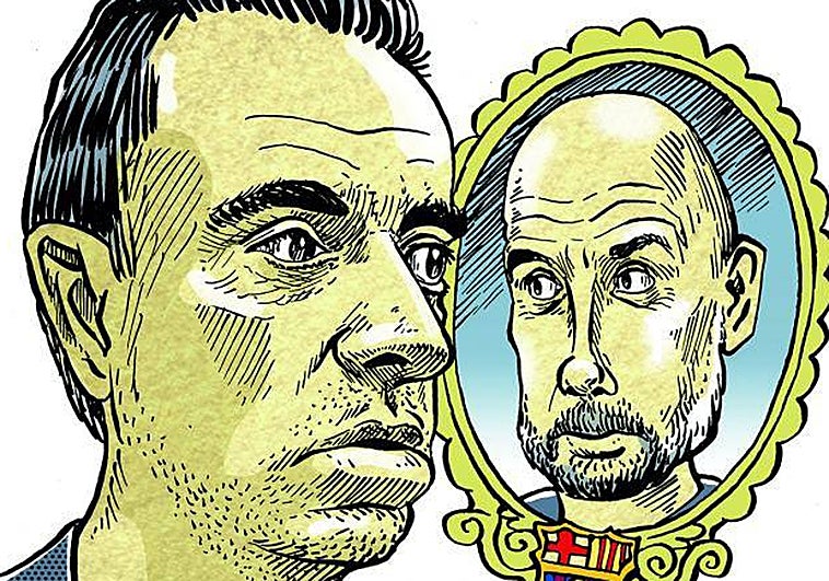 Guardiola y Laporta contra Xavi