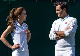 Roger Federer vuelve a Wimbledon... con Catalina de Gales