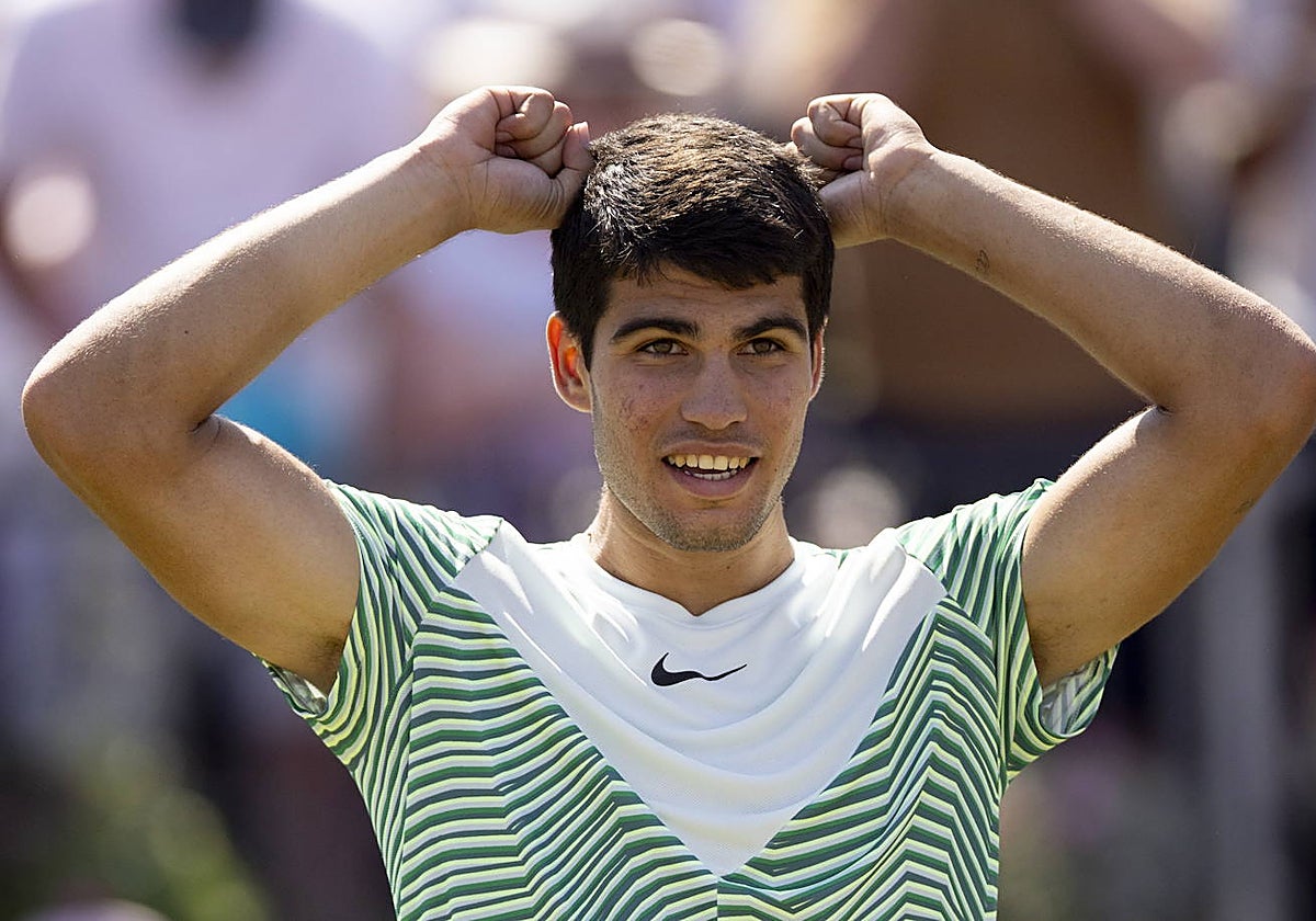 Carlos Alcaraz, tras ganar el título de Queen's