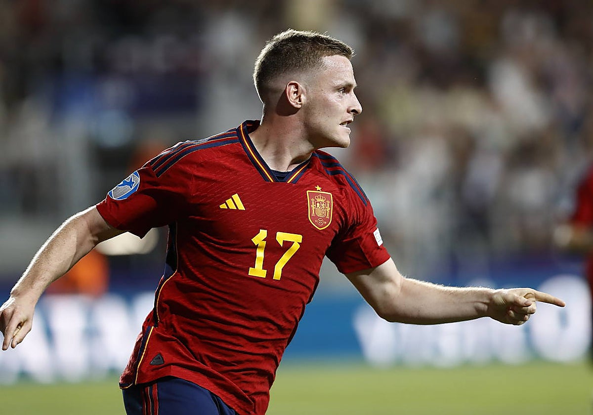 Sergio Gómez, en el partido de cuartos ante Suiza