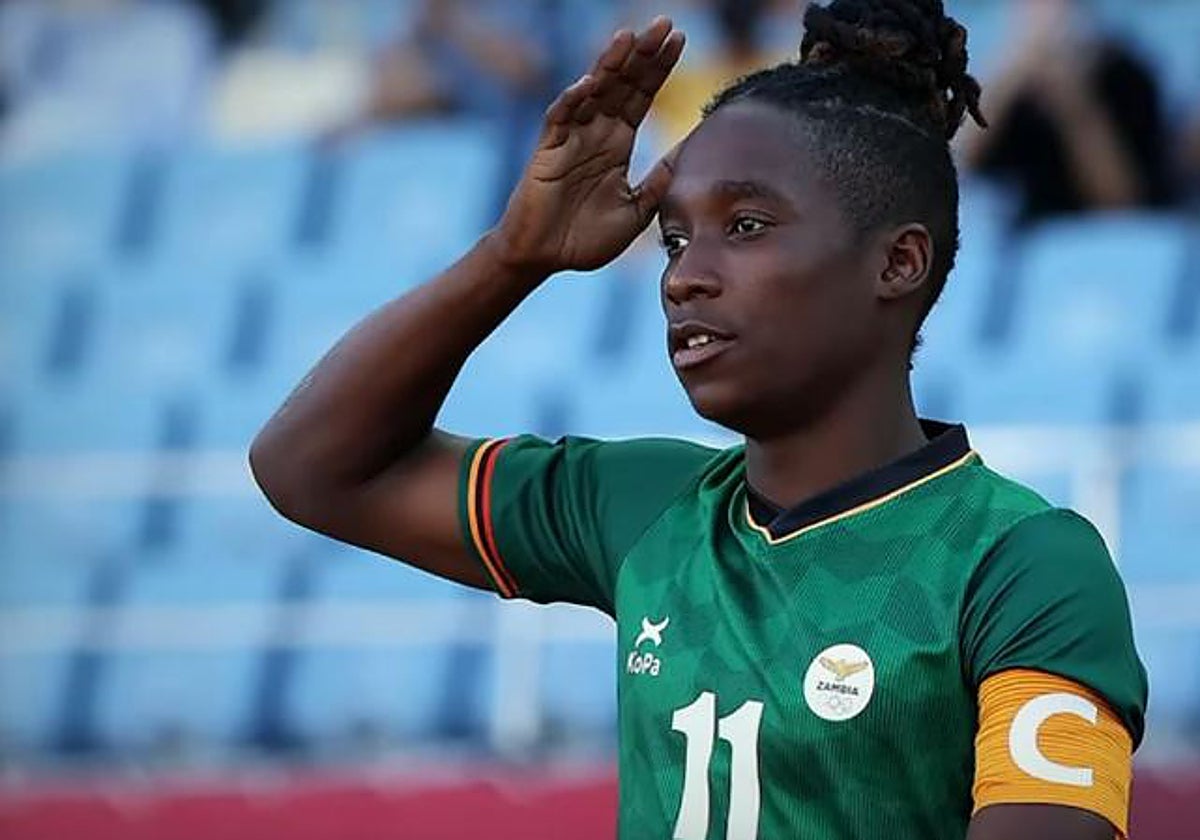 Barbra Banda, capitana de la selección femenina de fútbol de Zambia