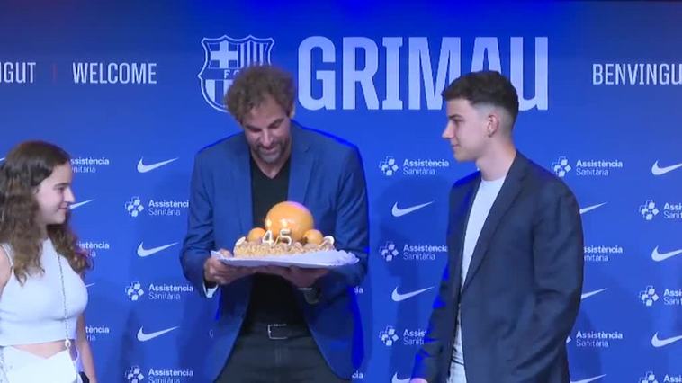 El Barça presenta a Grimau en el día de su cumpleaños