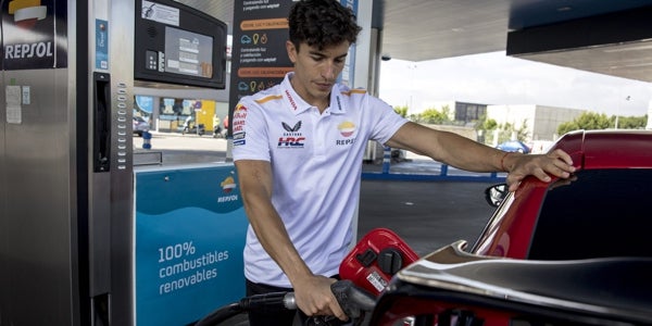 Marc Márquez impulsó el combustible renovable por las calles de Madrid