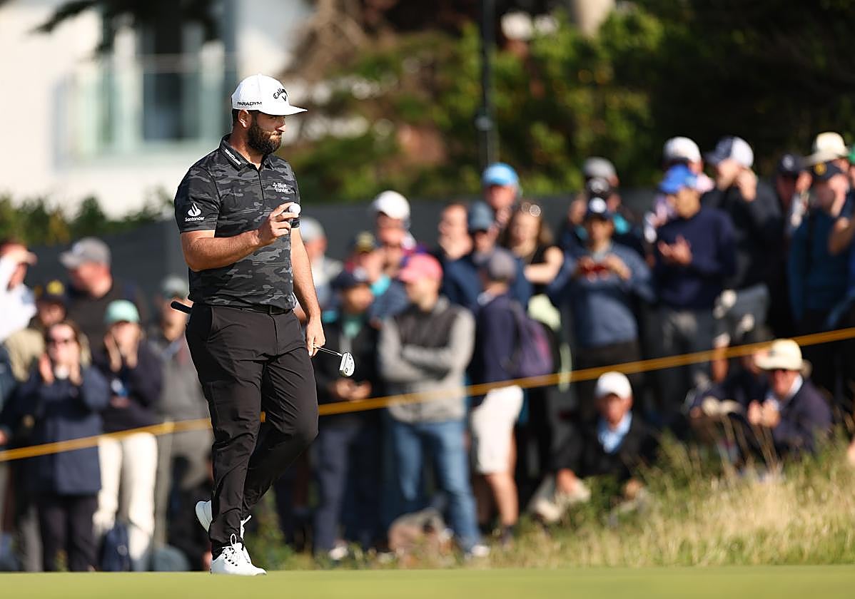 El golfista Jon Rahm durante la primera ronda del Open Británico