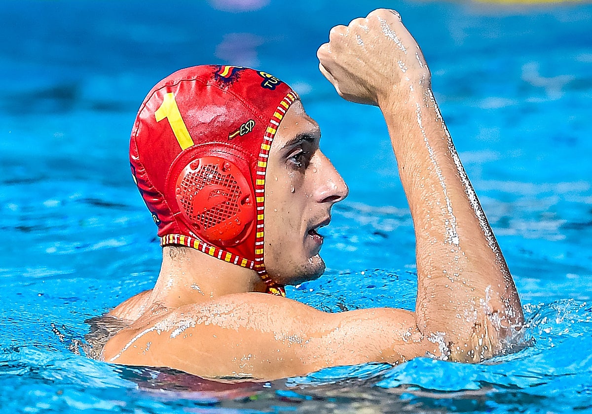 Unai Aguirre, celebrando la victoria