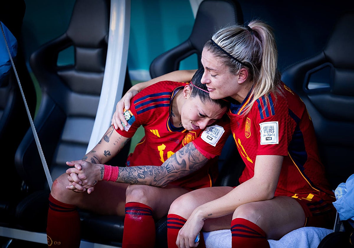 Jenni y Alexia, tras el partido