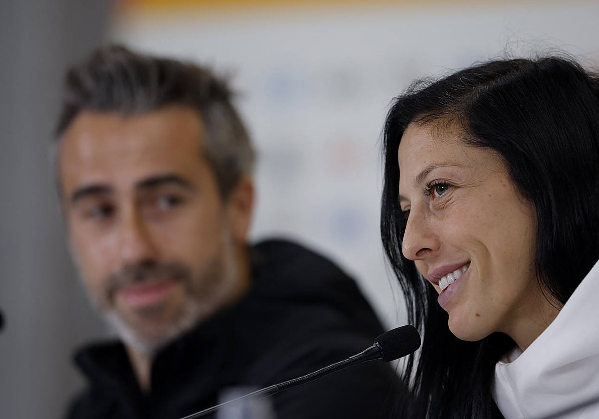 Jenni Hermoso, durante la rueda de prensa previa al partido ante Suecia