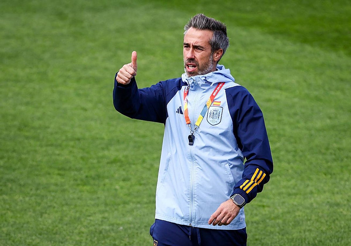 Jorge Vilda, durante un entrenamiento