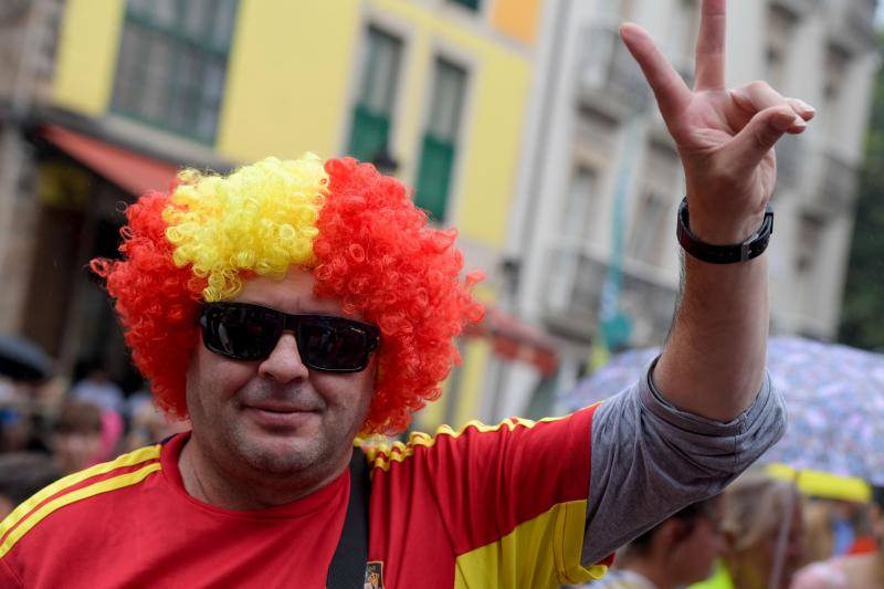 En Gijón también se ha habilitado una pantalla gigante para vibrar con la final