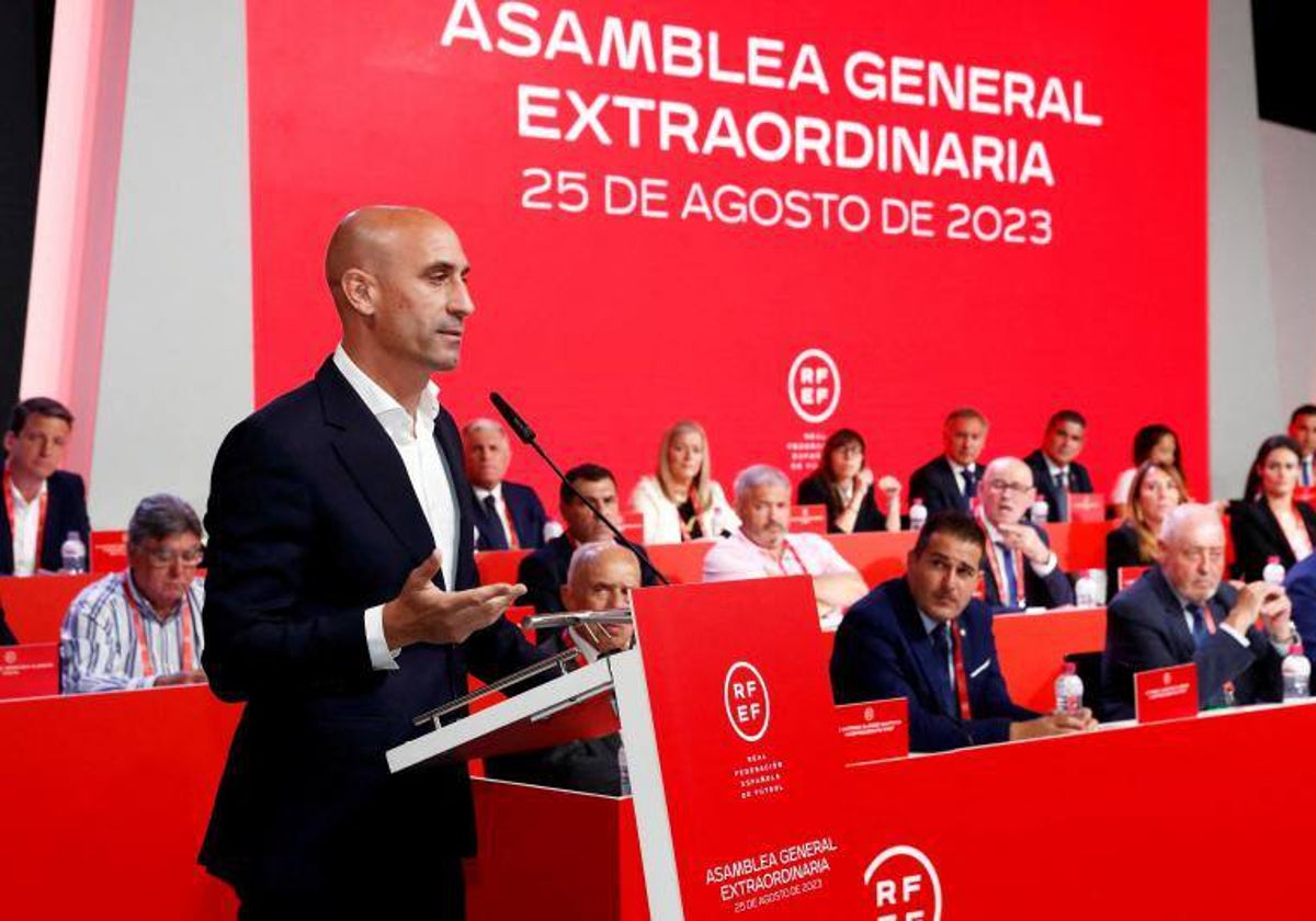 Rubiales, en su comparecencia durante la Asamblea