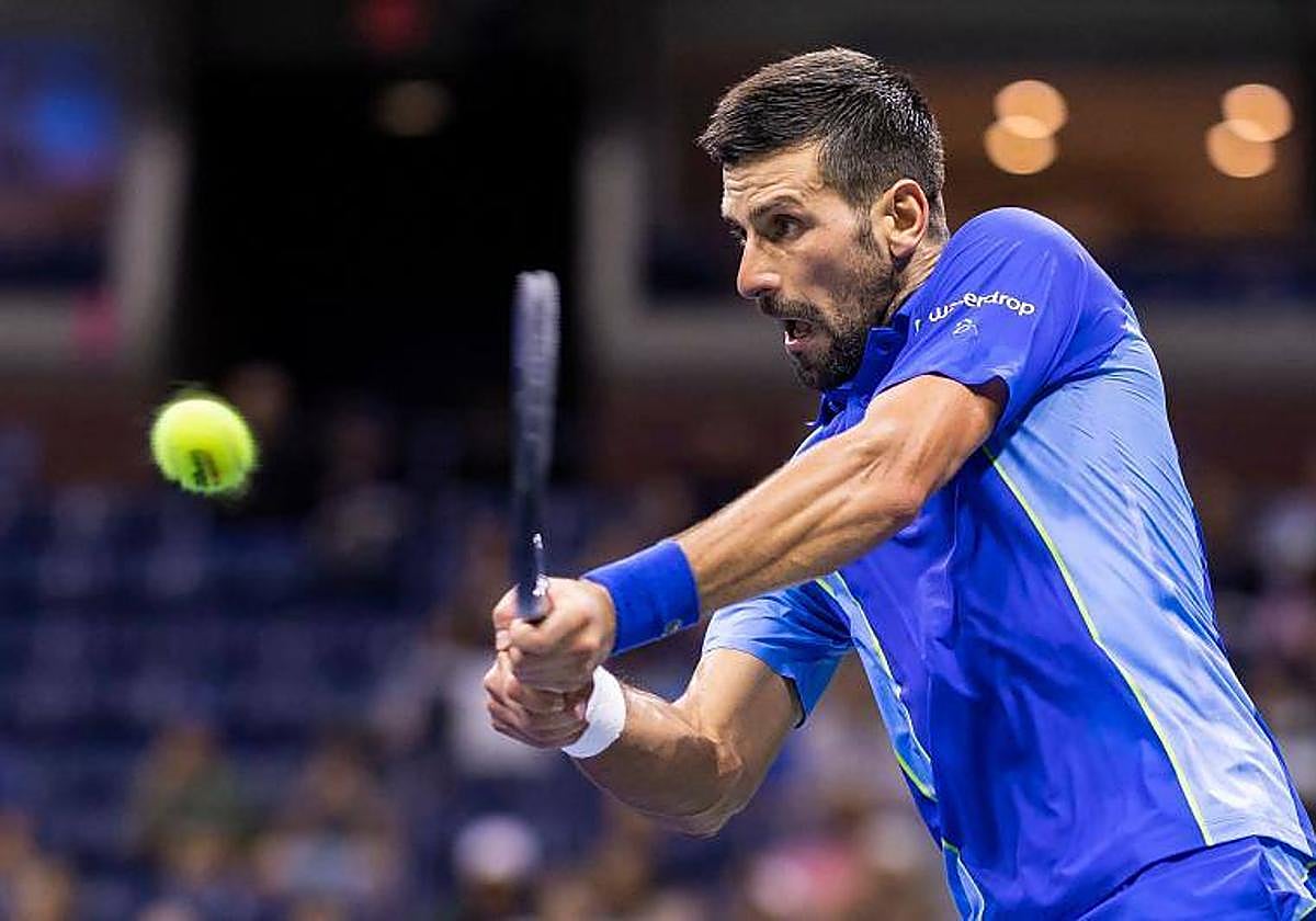 Djokovic durante su partido en el US Open