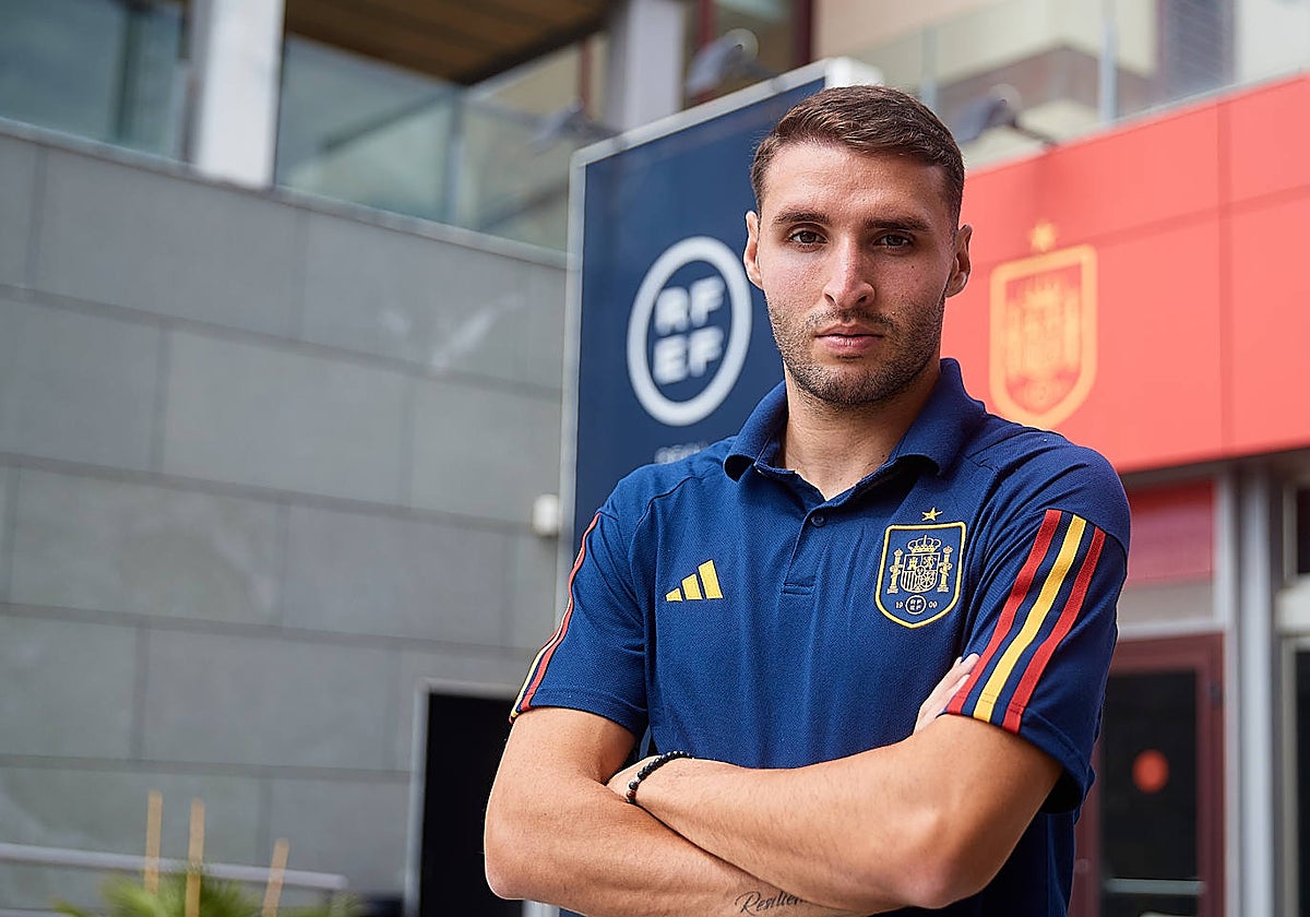 Abel Ruiz, en la concentración de la selección española