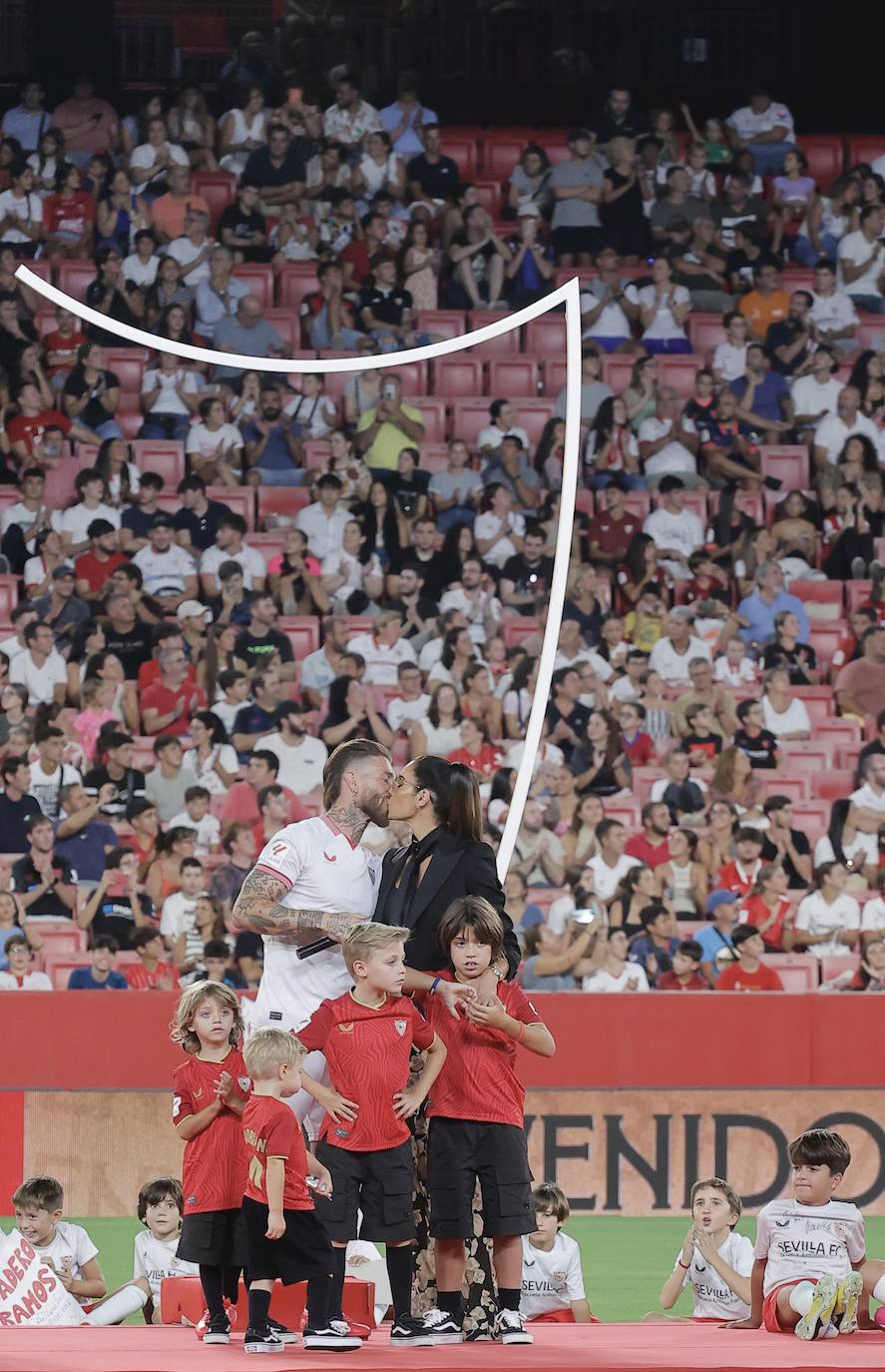 La presentación de Sergio Ramos como nuevo jugador del Sevilla FC
