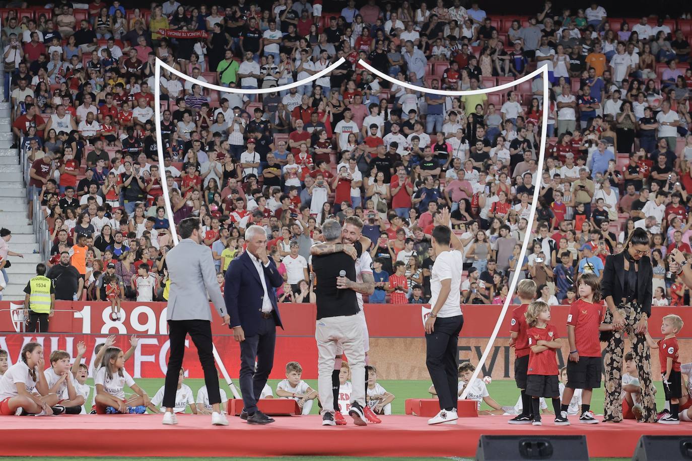 La presentación de Sergio Ramos como nuevo jugador del Sevilla FC