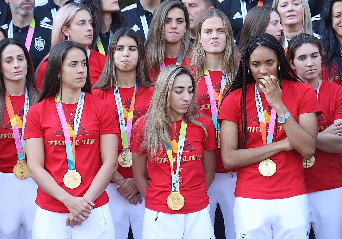 Las jugadoras de la selección española, en La Moncloa tras ganar el Mundial