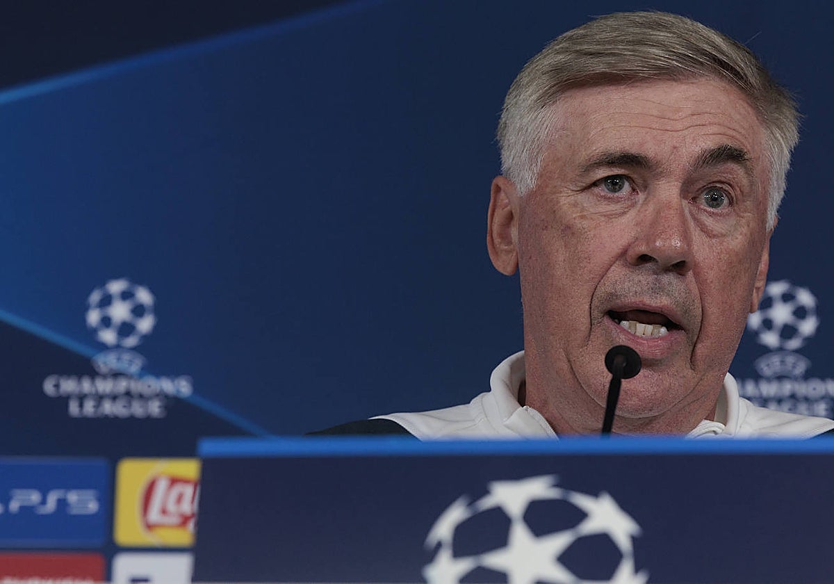 Carlo Ancelotti, durante su comparecencia