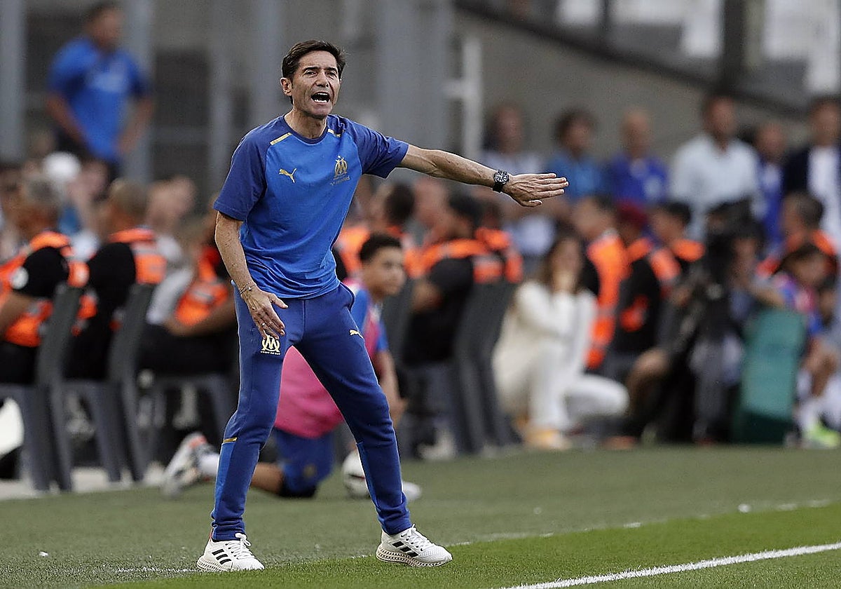 Marcelino, durante un partido del Olympique de Marsella