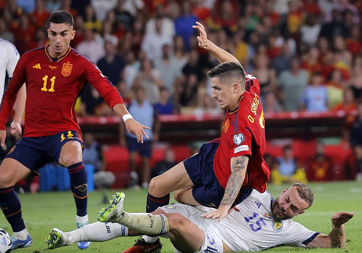 Sancet, enel momento del gol