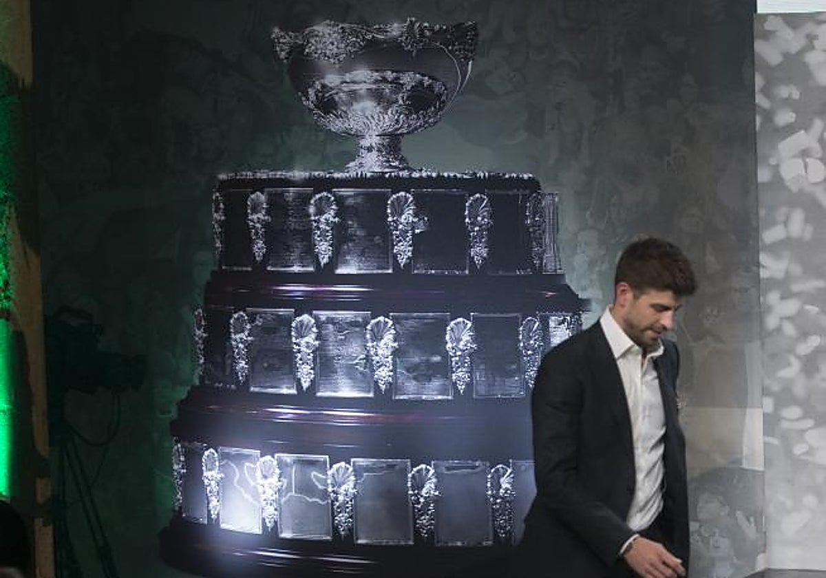 Gerard Piqué durante un sorteo de la Copa Davis