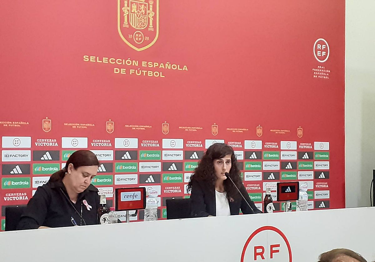 Montse Tomé, durante la rueda de prensa