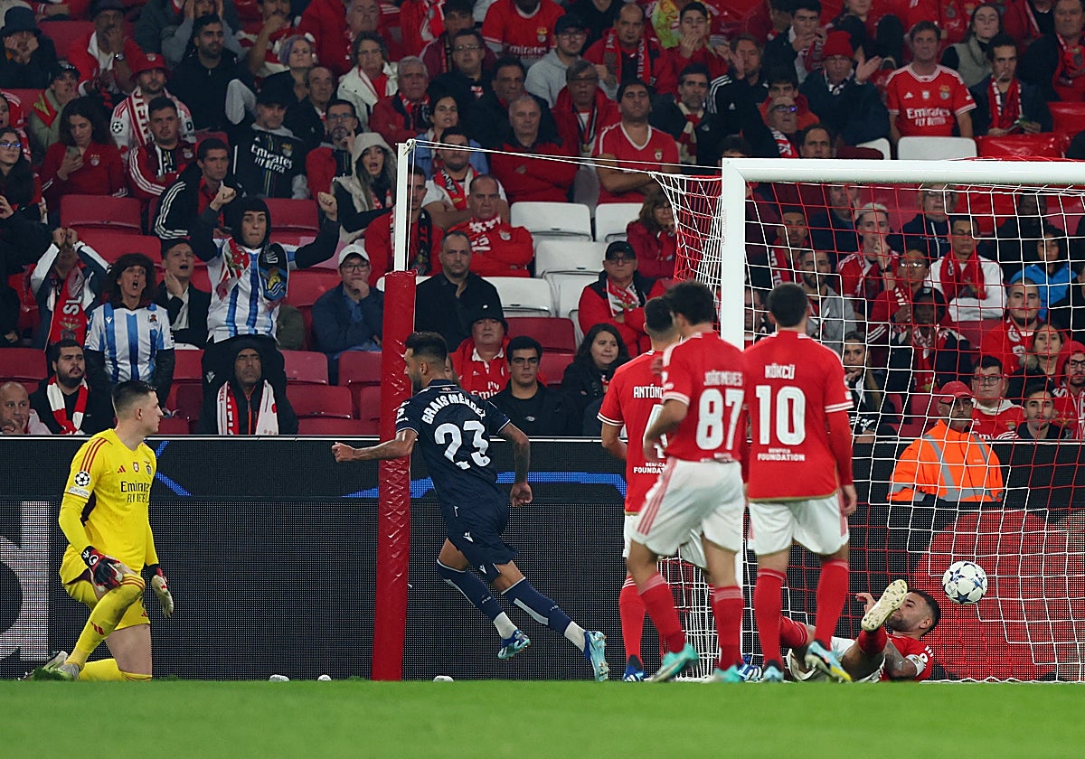 Brais celebra el único gol en Da Luz