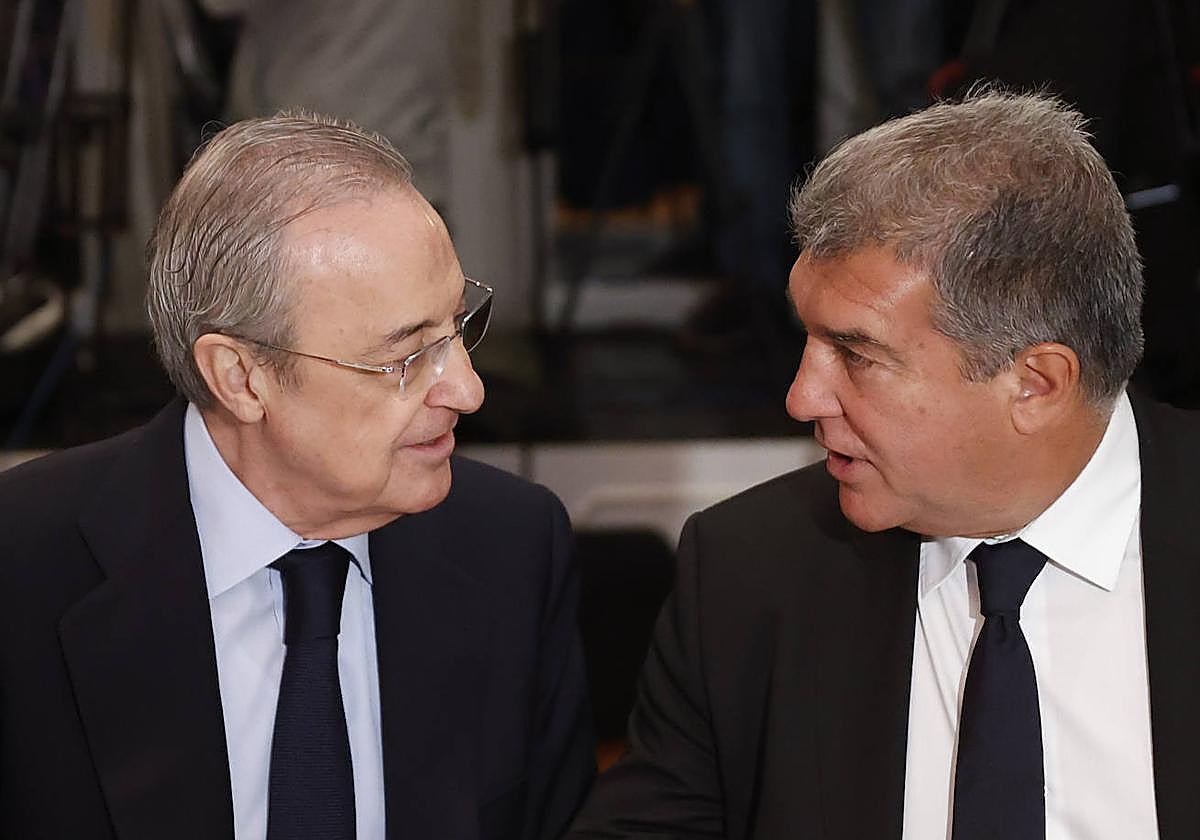 Florentino Pérez y Joan Laporta en una imagen de archivo.