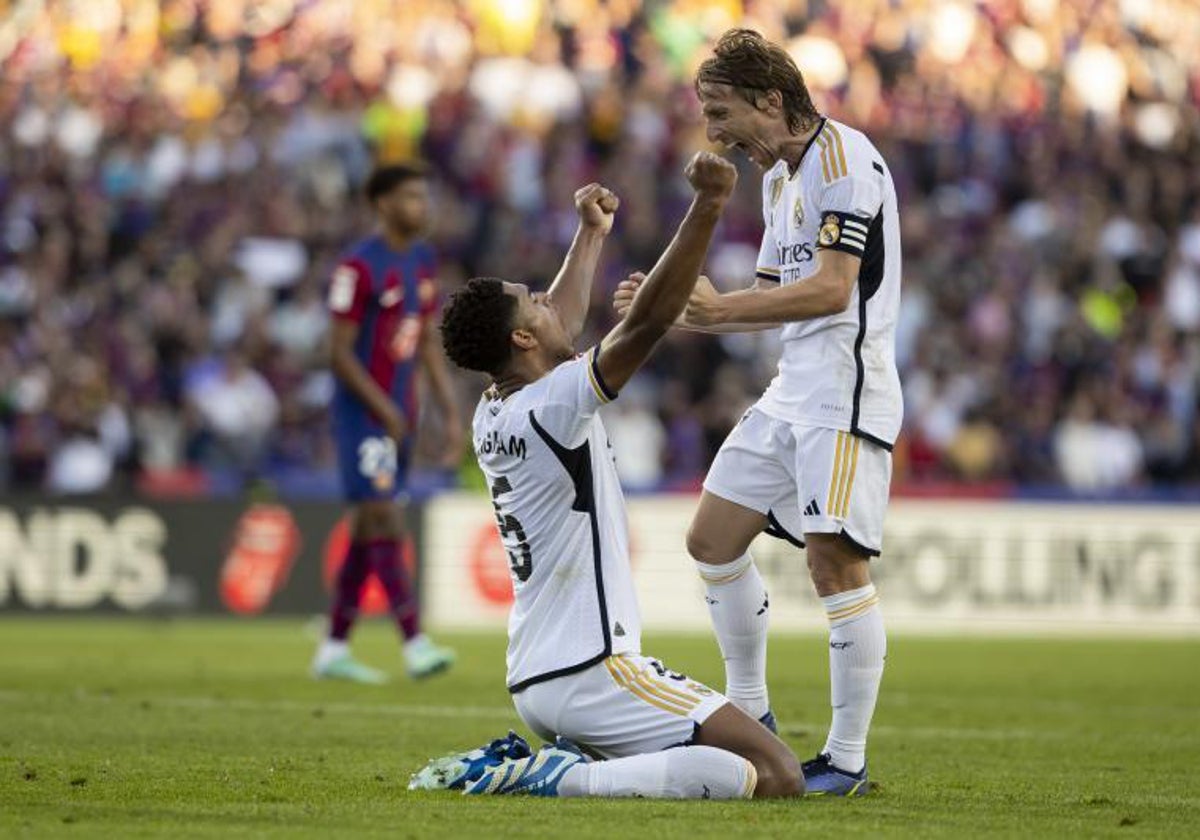 Bellingham y Modric, en Barcelona