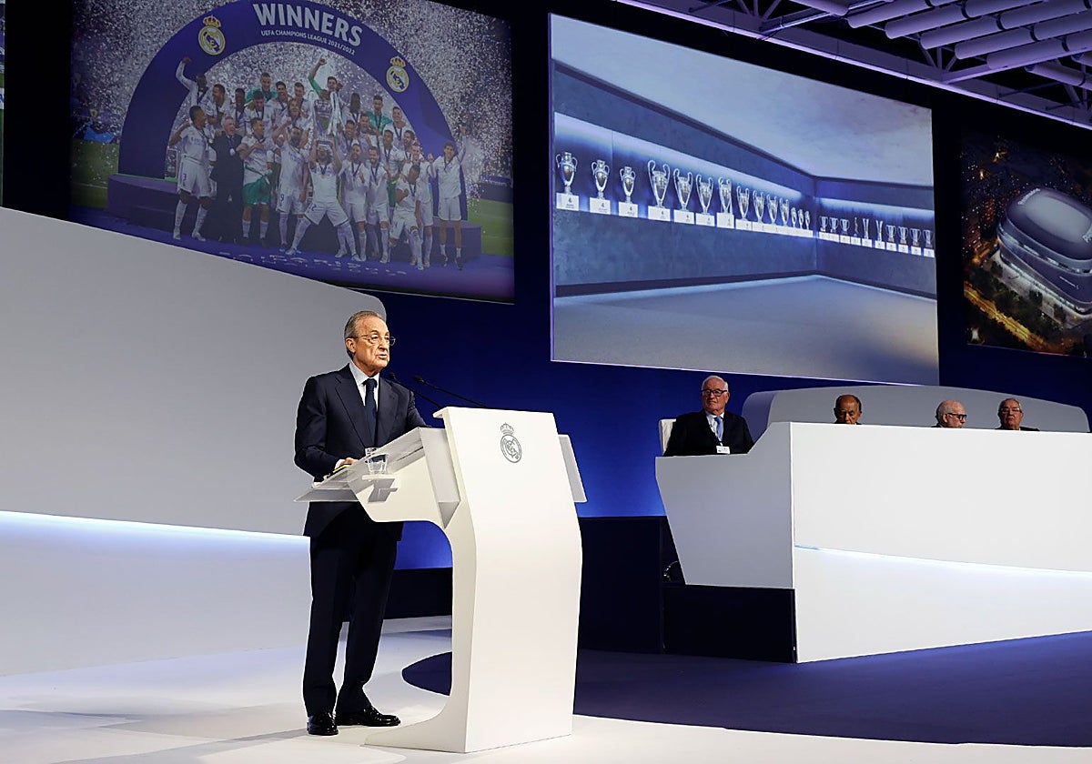 Florentino Pérez, en la Asamblea del año pasado