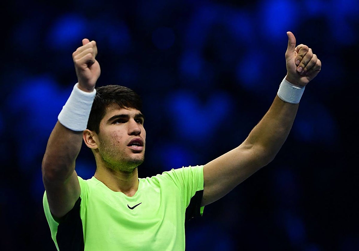 Carlos Alcaraz, tras ganar a Rublev