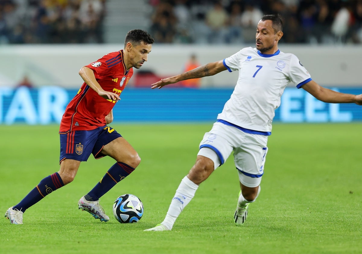 Jesús Navas, durante el partido ante Chipre