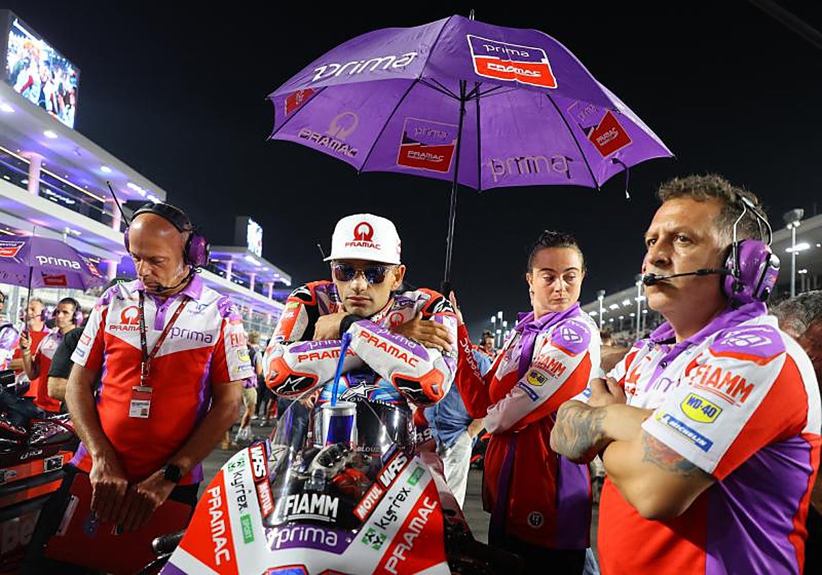 Martín antes de tomar la salida