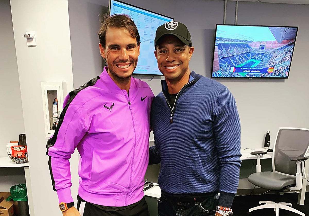 Rafa Nadal y Tiger Woods