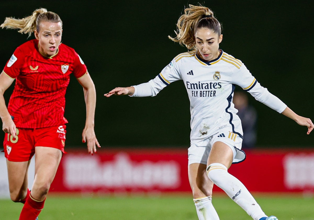 Lance del partido entre el Sevilla y el Real Madrid