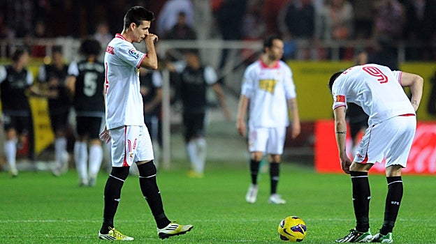 Lance del Sevilla FC - Málaga CF de la temporada 2012-13