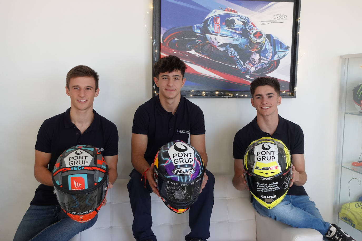 Sergio García Dols, José Antonio Rueda y David Muñoz, pilotos de Moto3