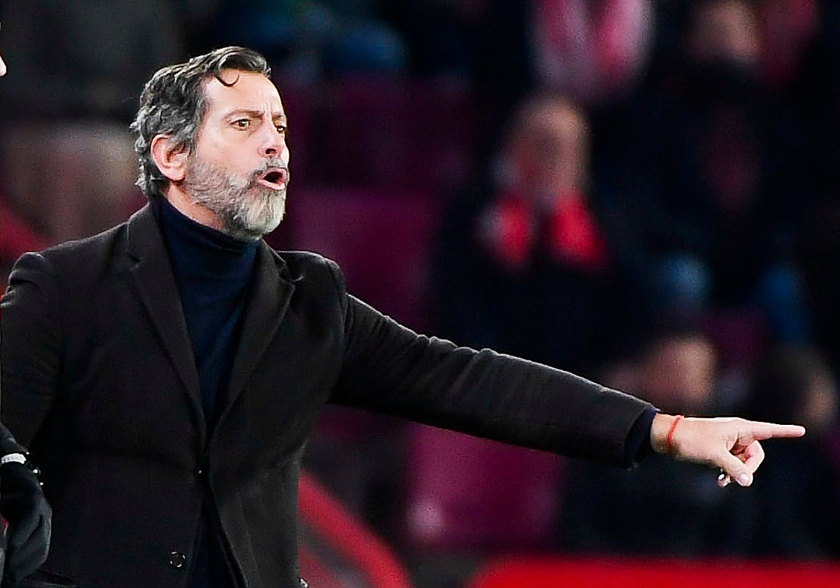 Quique Sánchez Flores, el pasado martes, en su debut como entrenador del Sevilla en Granada