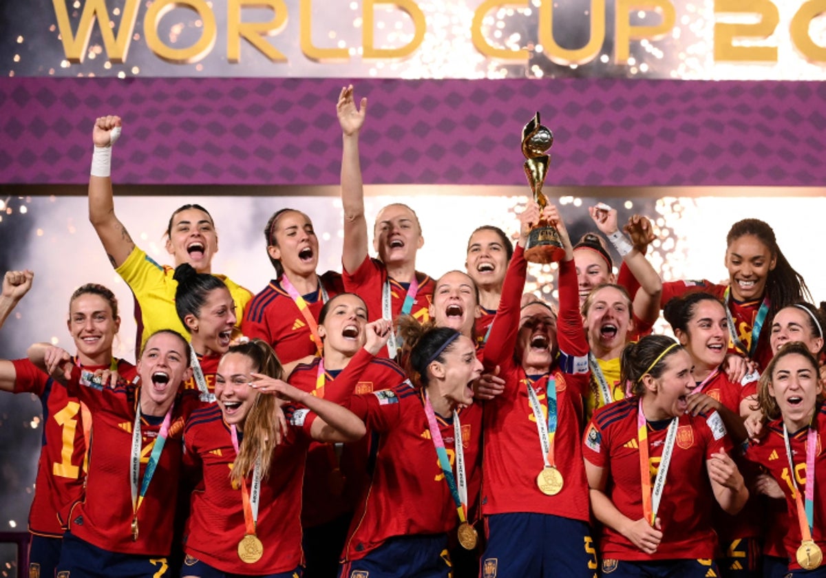 La selección femenina celebra la conquista del Mundial 2023