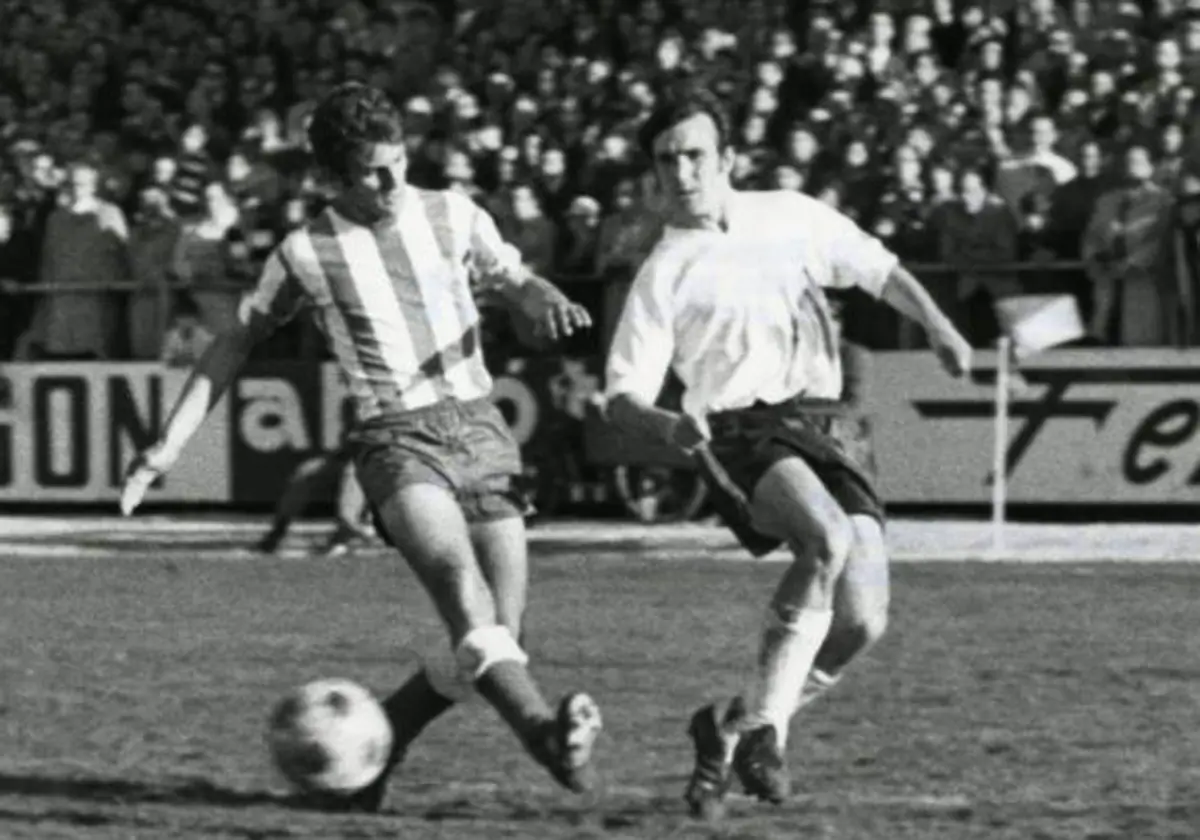 Imagen de un Burgos - Betis disputado en El Plantío en 1972