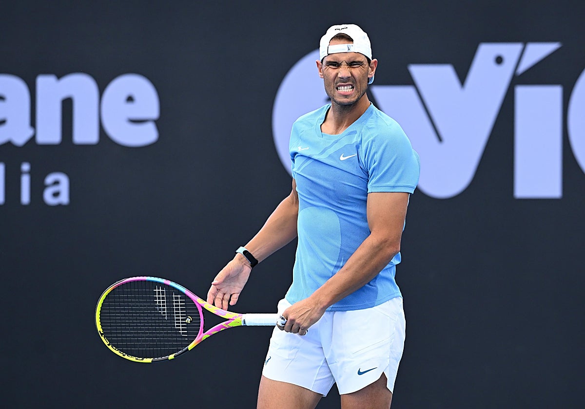 Rafa Nadal, durante el torneo de Brisbane