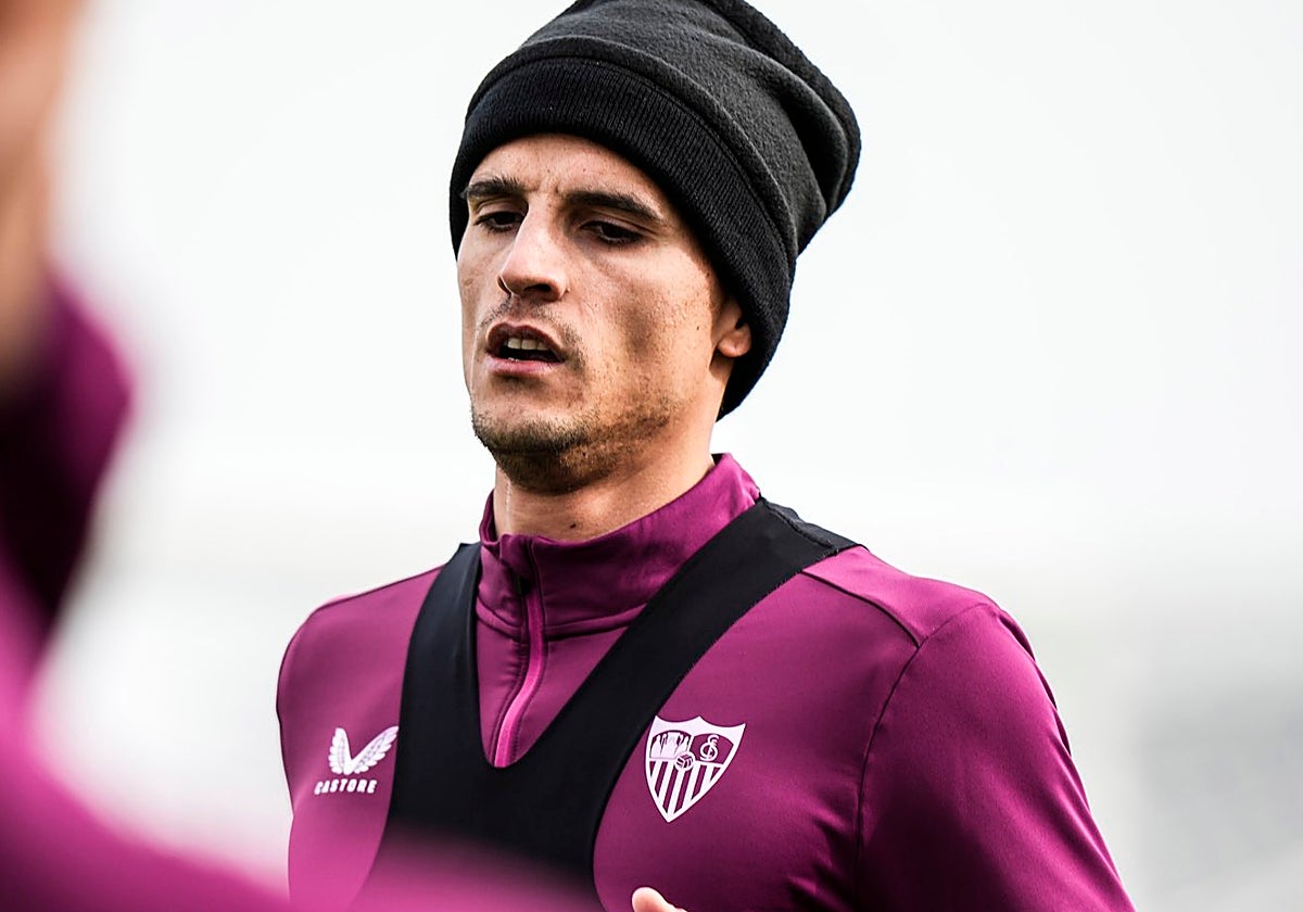 Lamela, durante el entrenamiento de este sábado