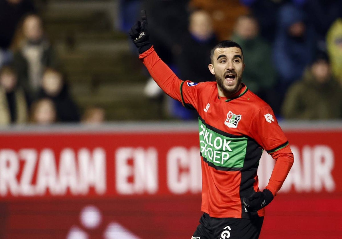 Rober, durante un partido con el NEC Nijmegen
