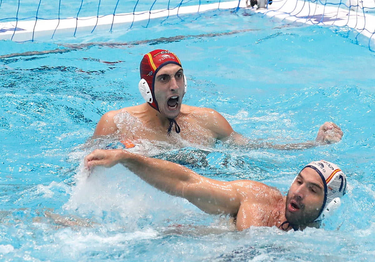 Unai Aguirre, portero de la selección española, durante la semifinal ante Italia