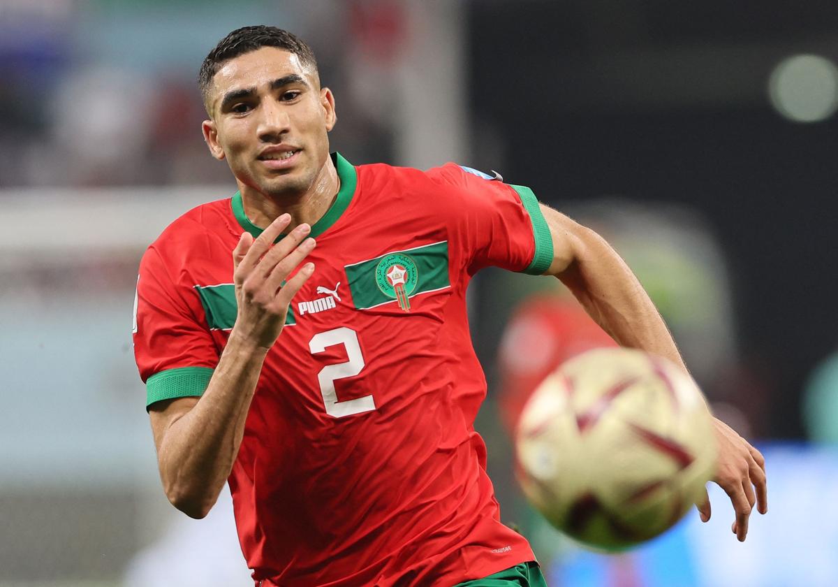 El lateral Achraf Hakimi, estrella de la selección de Marruecos